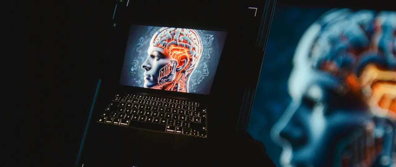 phone photographing screen with ai face